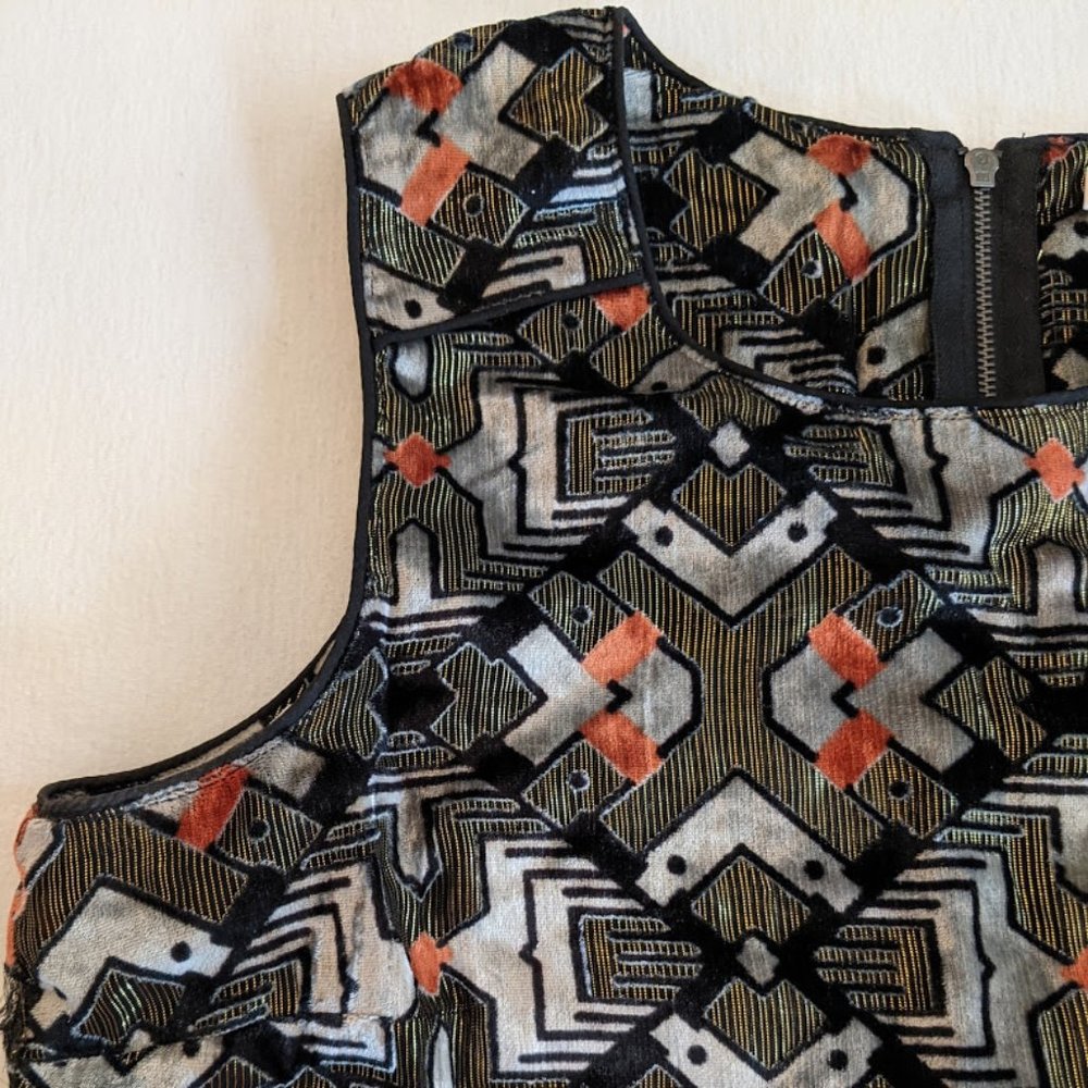 Anthro Meadow Rue Metallic Velvet Tank - Picture 7 of 11